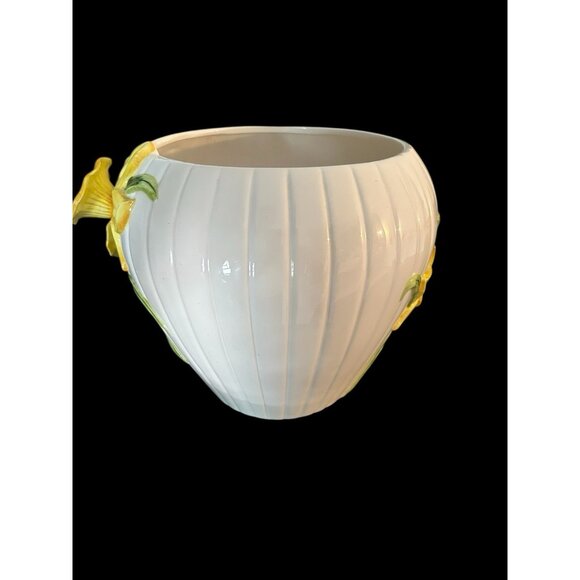 Fitz And Floyd 3D Daffodil Cache Pot Planter Vintage EUC 1990 Japan Large 9.5x10 - Picture 12 of 14